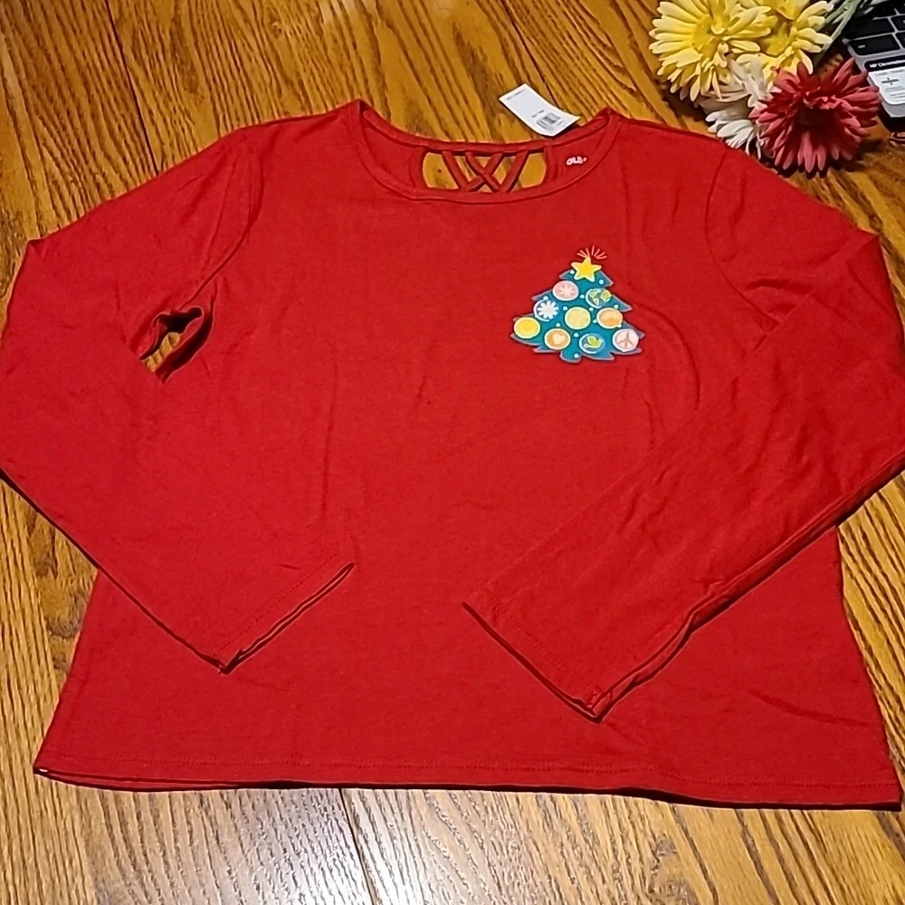 NWT Old Navy Christmas Tree Holiday Top